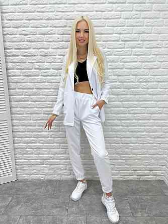 Жіночий повсякденний костюм "Altera" оптом | Норма і батал | Розпродаж моделі Білий, 42-44 Київ