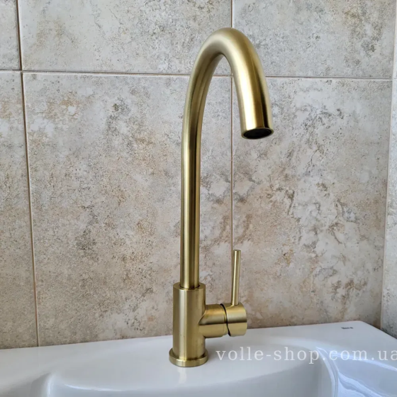 Золотой Смеситель для кухни cepillado oro Volle Cruze Киев