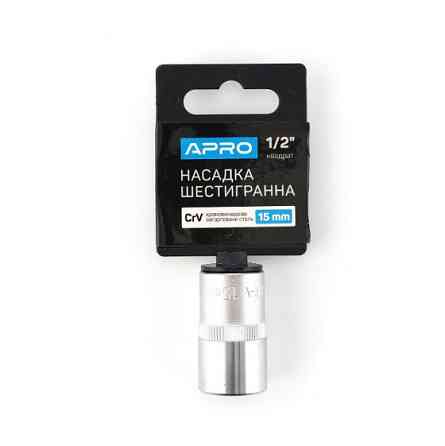 Насадка шестигранна 1/2" 15 мм CrV CИЛА Житомир
