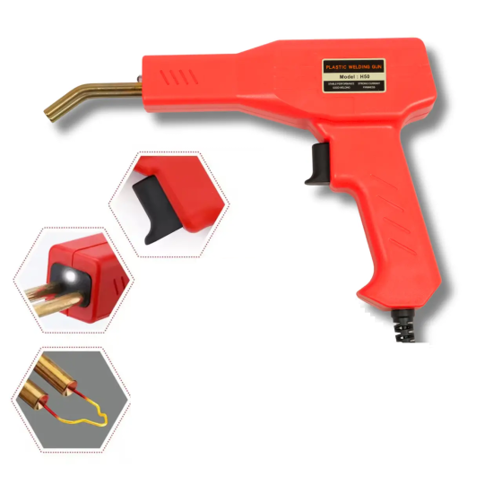 Гарячий степлер H50 зі скобами для ремонту пластикових деталей Червоний Київ