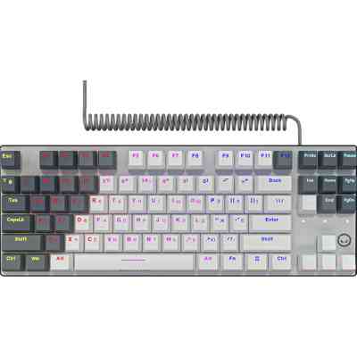 Клавіатура Lorgar Azar 514TKL RGB Mechanical USB UA White/Grey (LRG-GK514TKL-WH-UA) Вінниця