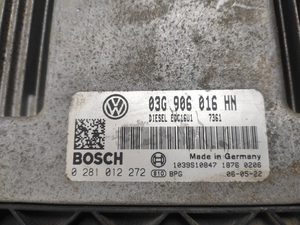 Блок керування двигуном VW Caddy 1.9 tdi 2004-2010 (03G906016HN) Ковель - фото 3
