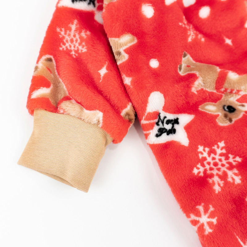 Новорічний теплий чоловічок для новонароджених Christmas Fawn зріст 62 см (1 - 3 місяці) Malena Червоний з принтом Кривий Ріг - фото 3