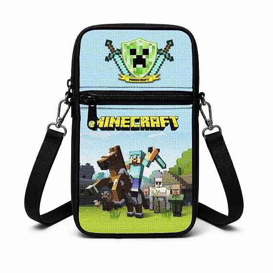 Сумка-чохол для телефону Minecraft,дитяча сумка через плече, водонепроникна міні-сумка (4746) Київ
