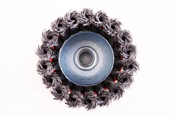 Щітка для УШМ чашеня Intertool пучки витою дроту 85мммм Вінниця