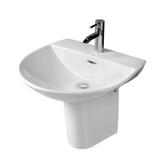 Раковина з напівніжкою RAK Ceramics Reserva 55x18.5x50.5 см (RAK0027) Білий Вінниця