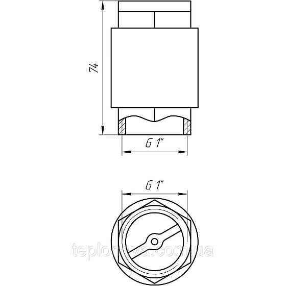 Клапан зворотного ходу води SELBA 1" SL1541 Чернівці
