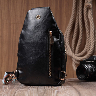 Сумка Vintage З гладкої екошкіри Чорна (22770) Вінниця - фото 6