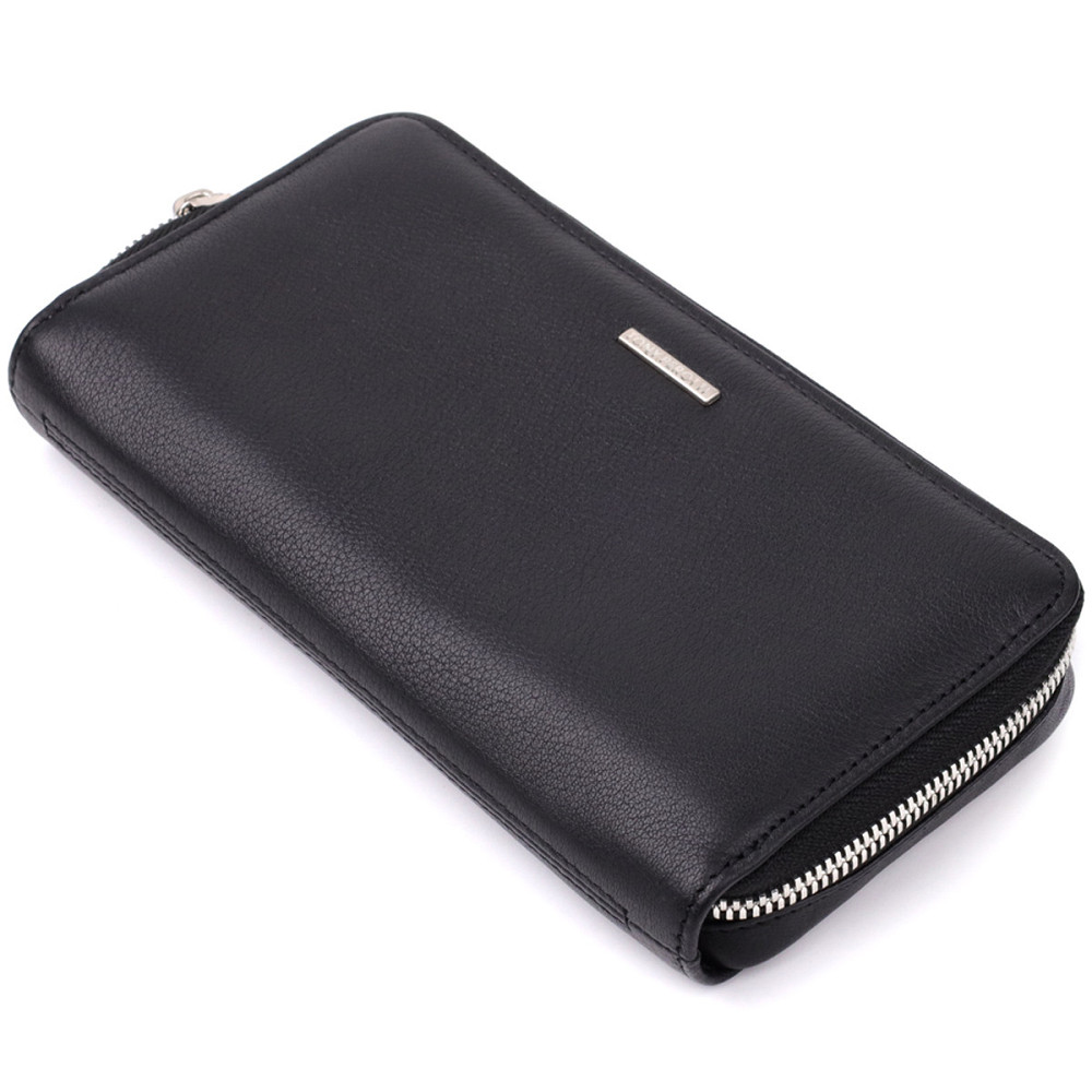 Жіночий гаманець на одне відділення із зернистої натуральної шкіри Tony Perotti 20863_1 (3622 nero) Чорний Київ - фото 4