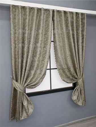 Комплект коротких штор VR-Textil Жакард Magic № 1605ш Бежевий 145х170 см 2 шт (35-0249) Киев