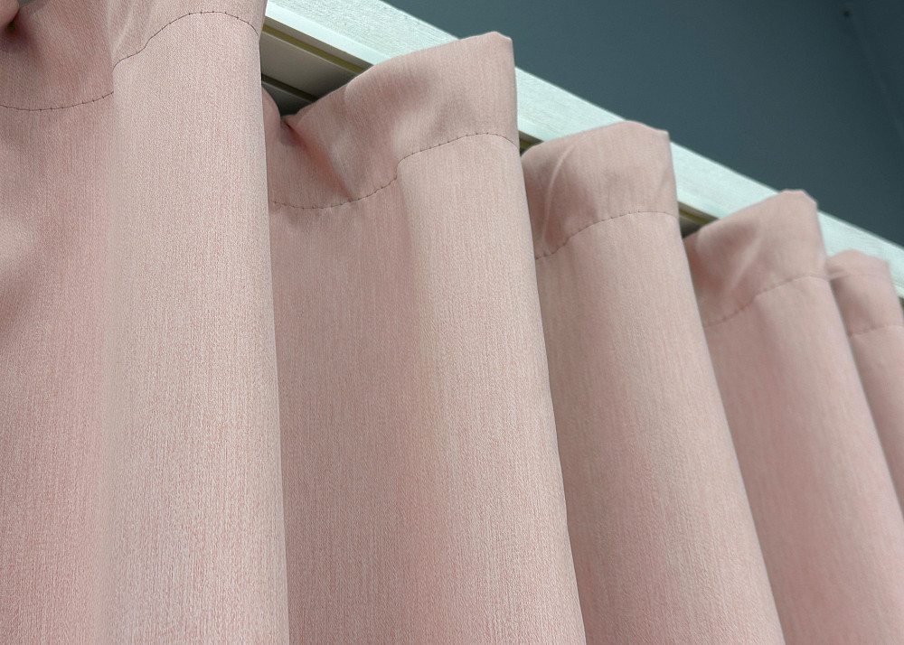 Комплект коротких штор VR-Textil Блекаут двосторонній Eclipsе № 1793ш Пудровий 130х170 см 2 шт (35-0398) Київ - фото 8