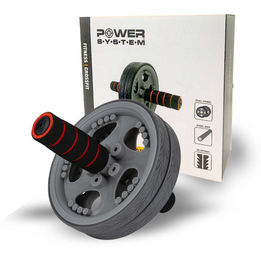 Колесо для преса Power System PS-4042 Dual-Core Ab Wheel Grey/Black Луцк - изображение 3