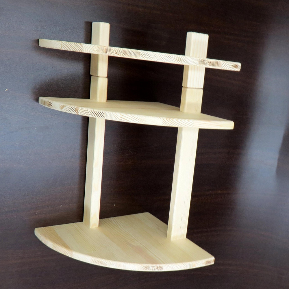 Угловая настенная полка 