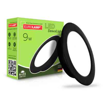 Світильник Eurolamp LED 9W 4000K (LED-DLR-9/4(new)(black)) Вінниця