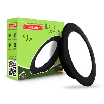 Світильник Eurolamp LED 9W 4000K (LED-DLR-9/4(new)(black)) Вінниця - фото 1