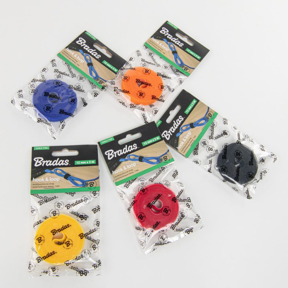 Багатофункціональна стрічка, Т рулон на липучці, 12 мм х 2 м, жовта, HLT1202/YL Київ - фото 4