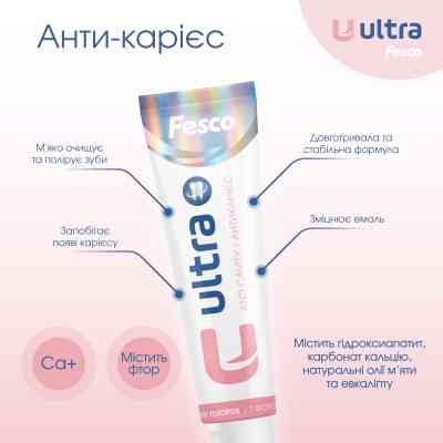 Зубная паста Fesco Ultra Anti-Cavity Антикариес 100 мл (4820204701963) Винница