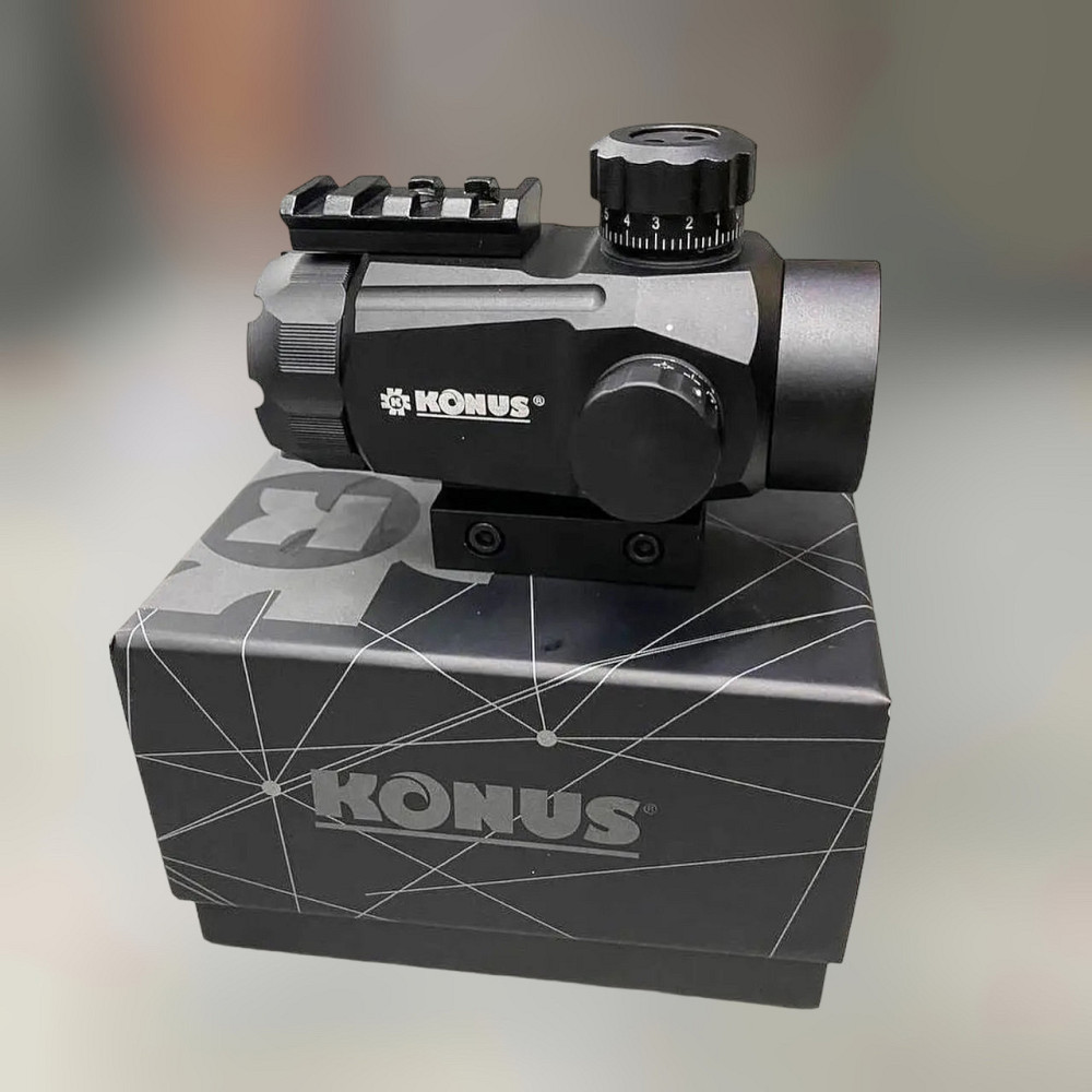 Коллиматорный прицел KONUS KONUSIGHT 1x35 (4МОА), крепление: на планку Вивер (7/8”), ласточкин хвост Solmir Киев - изображение 1