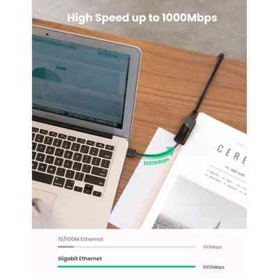 Переходник USB 3.0 to Ethernet RJ45 1000 Mb CR111 Black Ugreen (20256) Винница