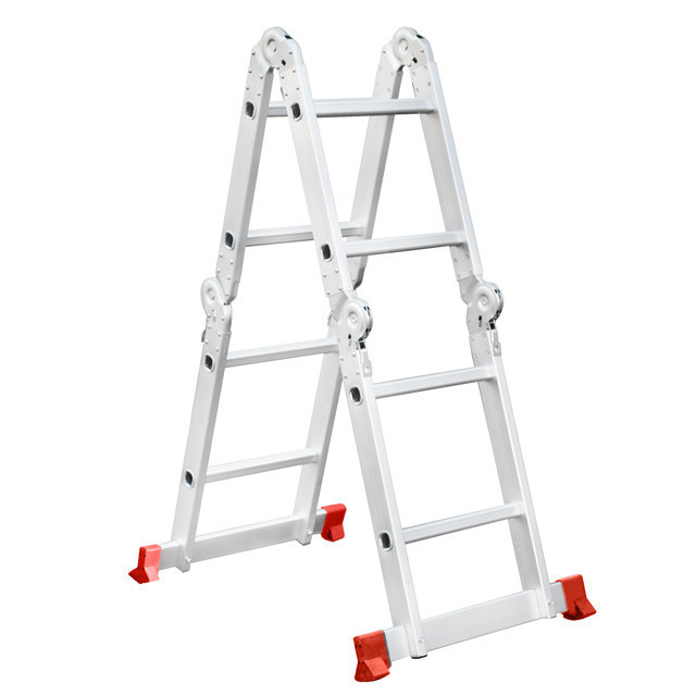 Драбина алюмінієва багатофункціональна трансформер, 4×2 сходинки, 2,38 м, 150 кг INTERTOOL LT-0028 Київ - фото 7