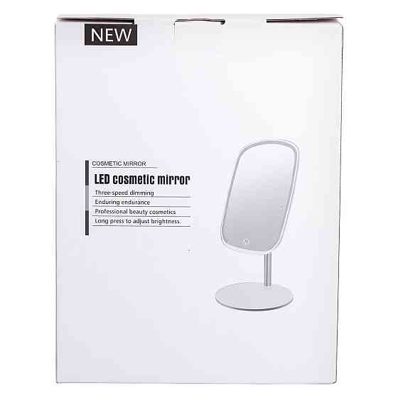 Yiwu Настільне дзеркало з підсвічуванням 23х18 см для макіяжу на ніжці Рожеве HP-10-6AP Коломыя