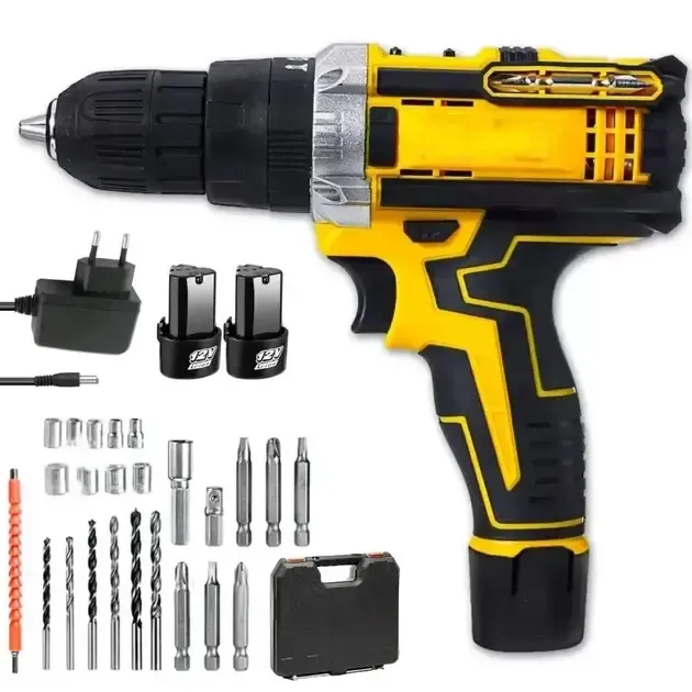 Шуруповерт 12V, 2AH с набором инструментов. Аккумуляторный шуруповерт Коломыя - изображение 1