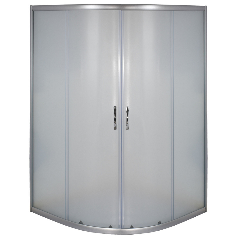 Душова кабіна BRAVO WKRA N90FS 88–90×88–90×160 см напівкругла, сатиновий профіль, фактурне скло, без піддона (000031052) Київ - фото 4