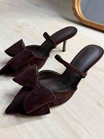 Туфлі жіночі Meideli F566-54 slingback човники з бантом екозамша коричневі, 37, 23,5 см Київ