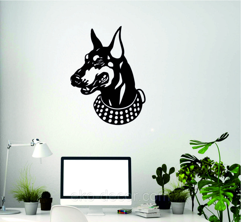 Декоративное настенное Панно «Доберман», Декор на стену 110*84 см, Черный Киев - изображение 9