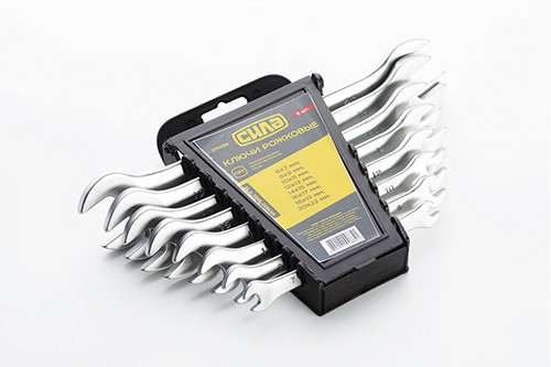 Набір рожкових ключів CrV 6x7 - 20x22 мм, 8 шт, СИЛА Харків - фото 1