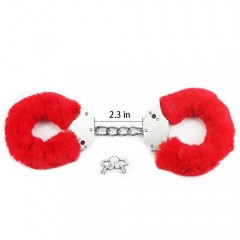Наручники - Fetish Pleasure Fluffy Hand Cuffs Red Sex Aura Київ - фото 5