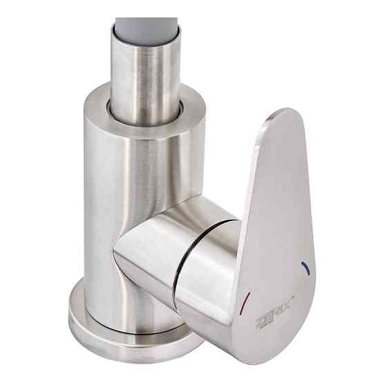 Кухонный смеситель Zerix Fox-011 с гибким серым изливом из нержавеющей стали SUS304 – надежный и стильный ZX4834 Харьков