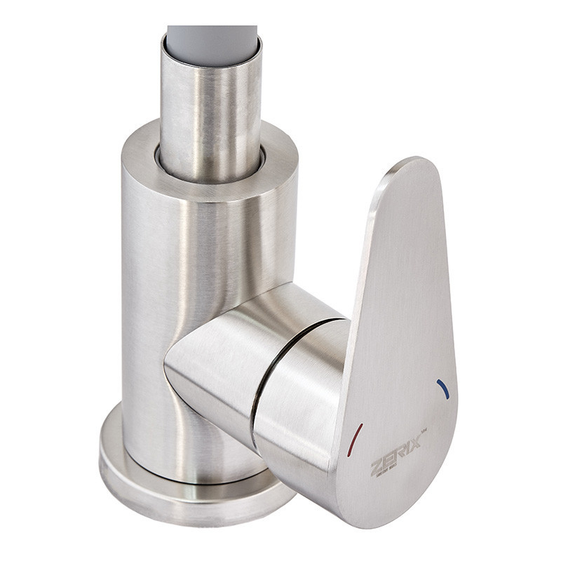 Кухонный смеситель Zerix Fox-011 с гибким серым изливом из нержавеющей стали SUS304 – надежный и стильный ZX4834 Харьков - изображение 2