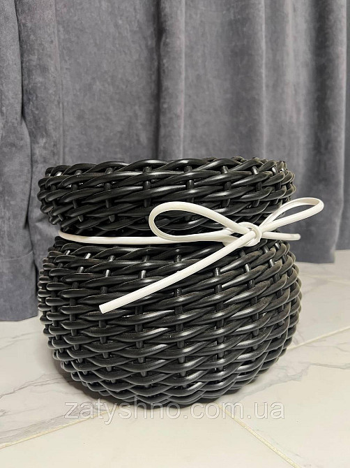 Чорная ротанговая корзина Киев - изображение 4