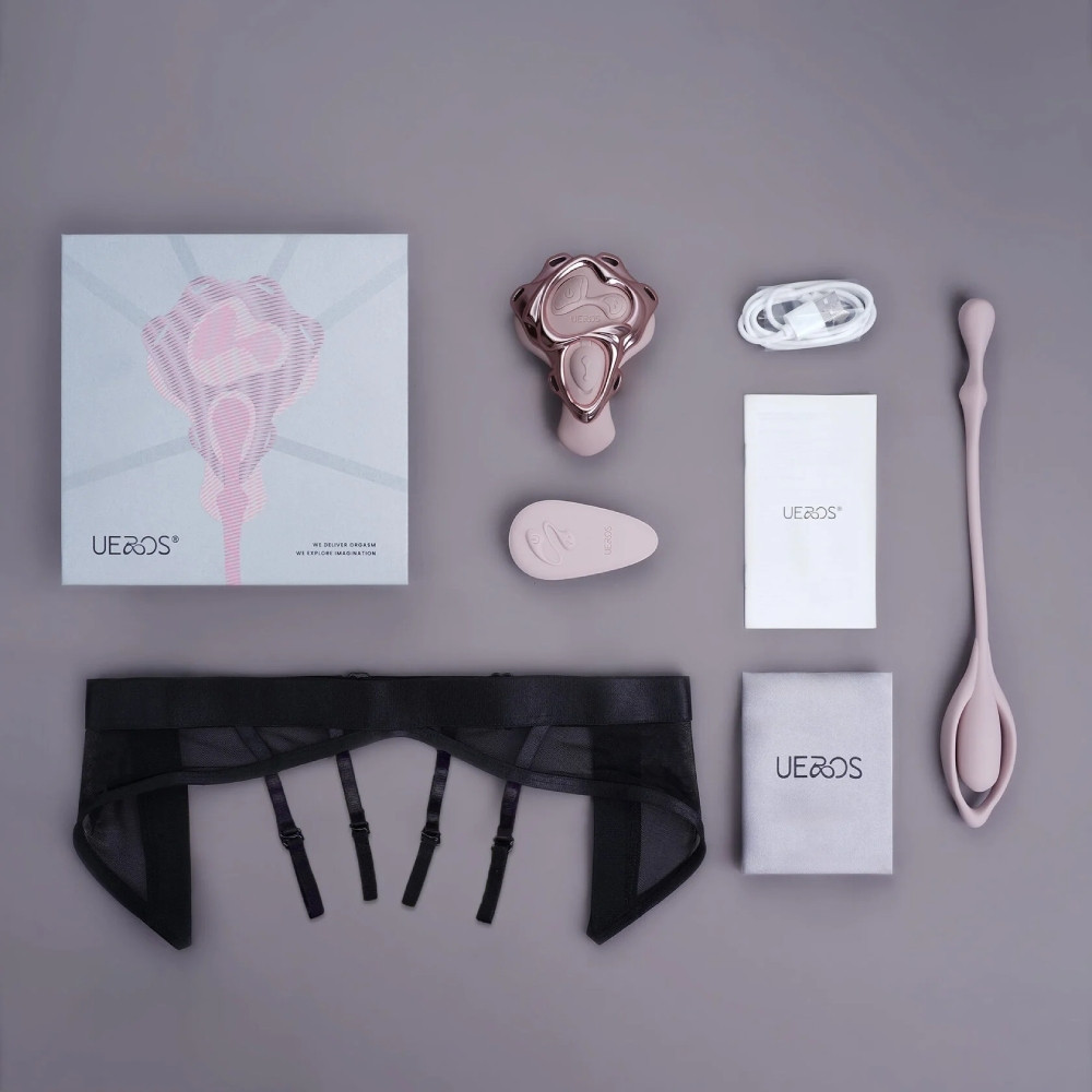 Вібратор-трусики з пультом UPKO UEROS зі знімним віброяйцем, рожевий Sex Aura Київ - фото 2