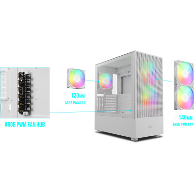 Корпус Gamdias TALOS M3 MESH WH (4711514500905) Винница - изображение 5