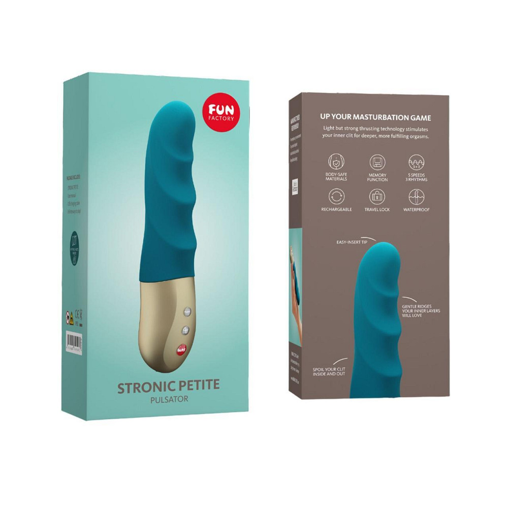 Мініпульсатор Fun Factory STRONIC PETITE deep sea blue, 8 режимів, підходить для початківців Sex Aura Київ - фото 7