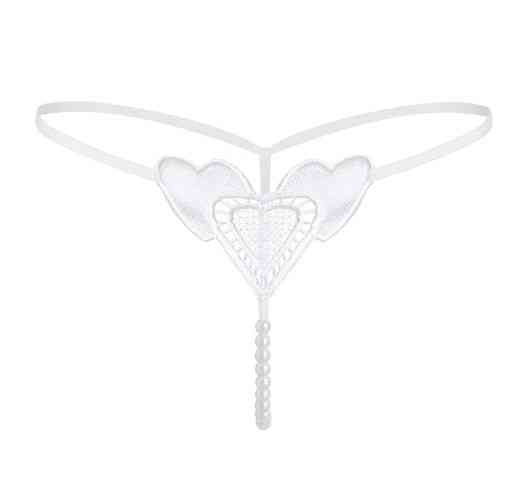 Трусики з бусинками та сердечками універсальний білий. Київ