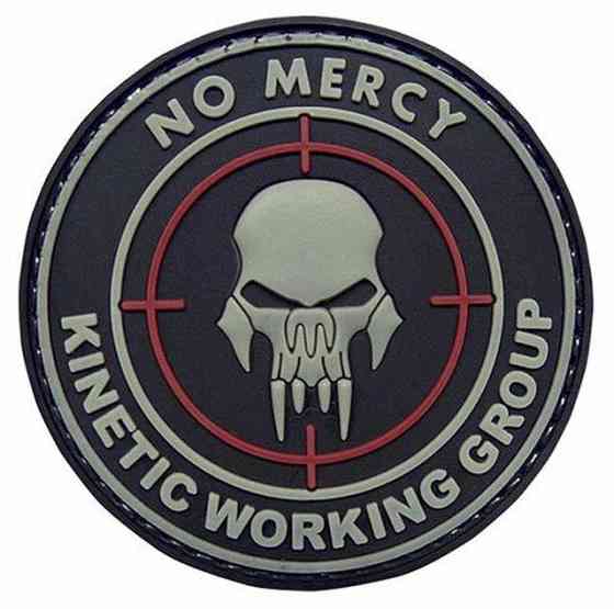 Шеврон 3D PVC на липучці "No mercy kinetic working group" (GFT-30-004686-00) (Патч ,Нашівка ,Емблема Нововолинськ