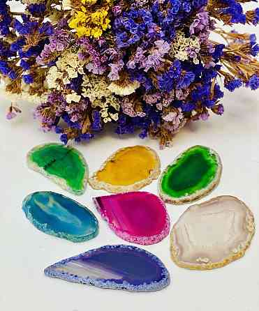 Сувенірний зріз необробленого агату 7шт Луцк