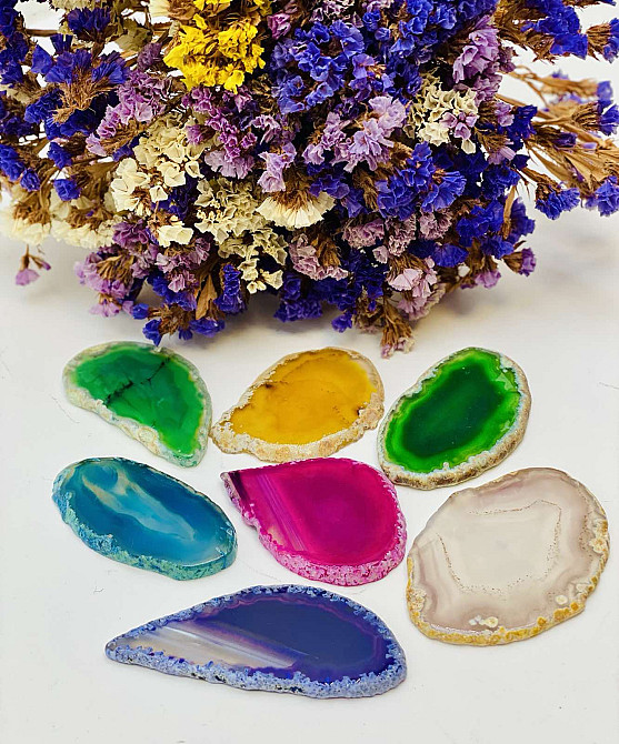 Сувенірний зріз необробленого агату 7шт Луцк - изображение 1