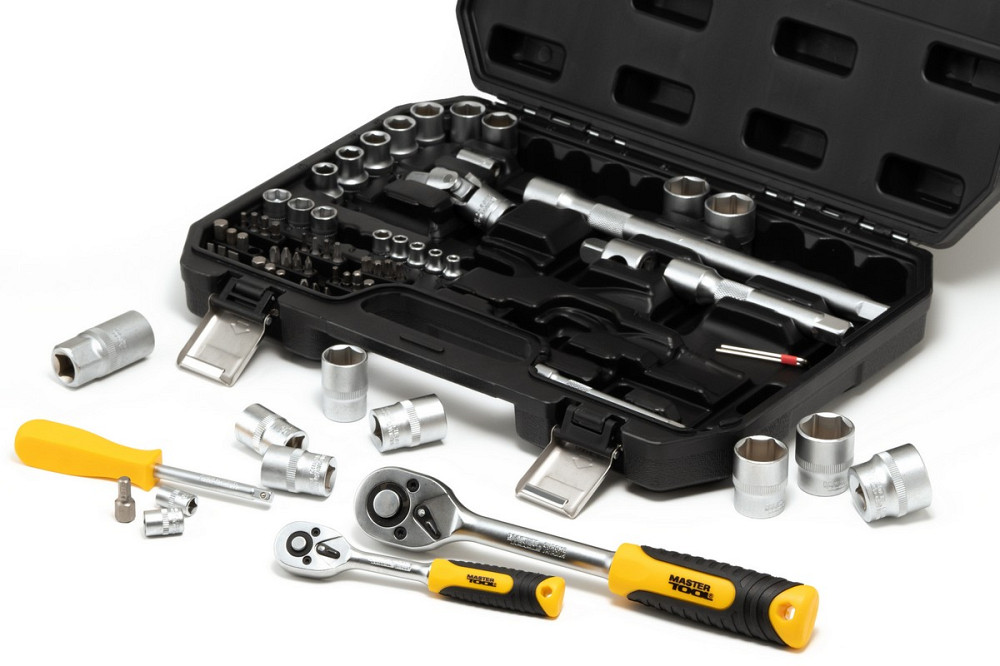 MASTERTOOL Набір інструментів MASTERTOOL ¼"&½" 72 шт 4-13 мм 10-27 мм CrV кейс з металевими зам Киев - изображение 2