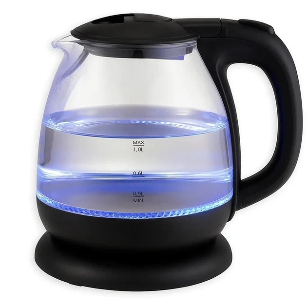 Скляний електрочайник Domotec MS-7910 1л 1650 Вт з LED підсвічуванням CB-30 Львів - фото 1