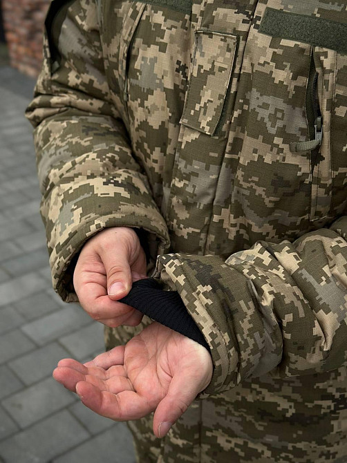 Зимовий чоловічий піксельний бушлат Omniheat тепла армійська куртка бушлат ріп стоп для військовослужбовця Львів - фото 8