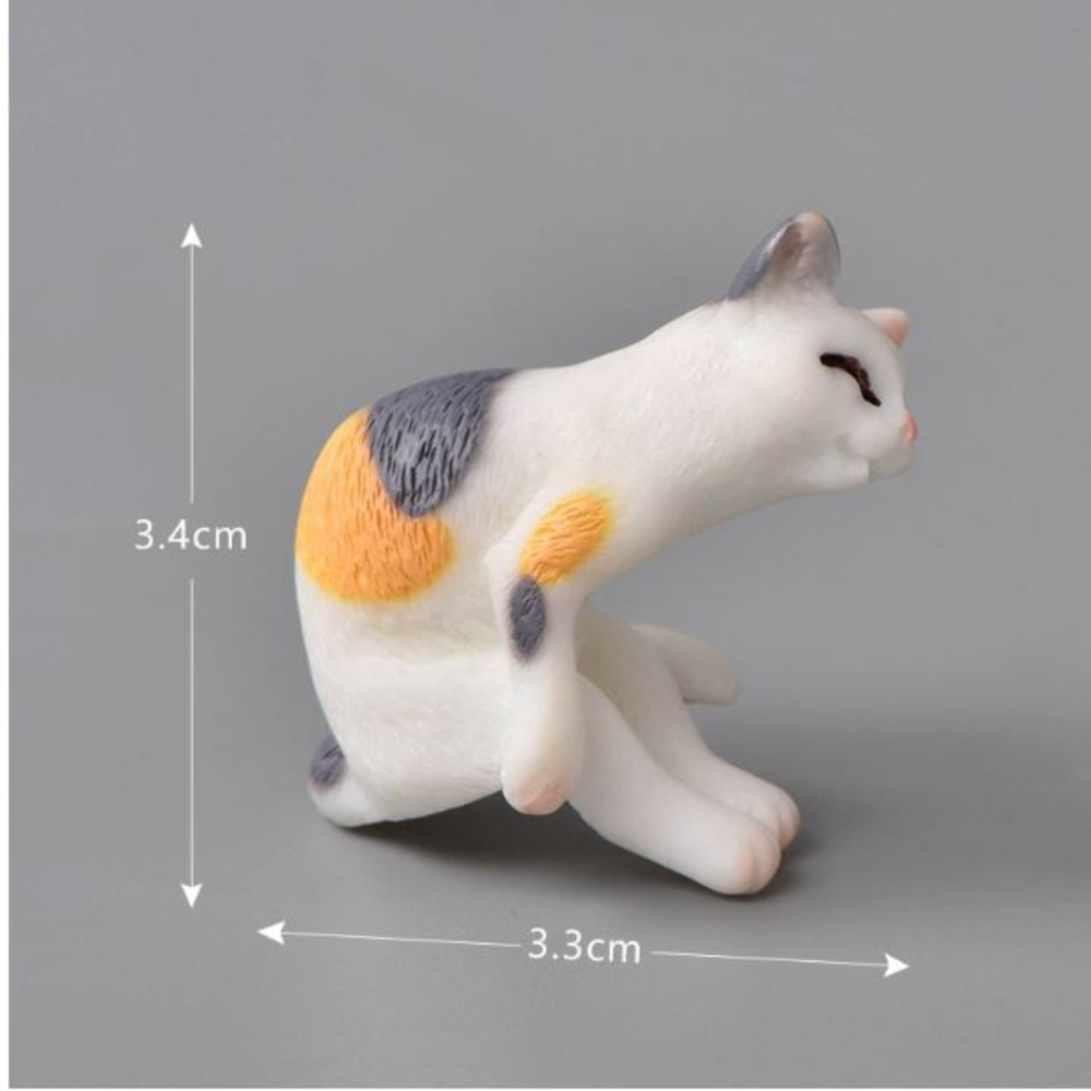 Декоративная фигурка Котик с книгой для флорариума, моссарриума, мини-сада, кашпо, песочного стола Триколірний Одесса - изображение 2