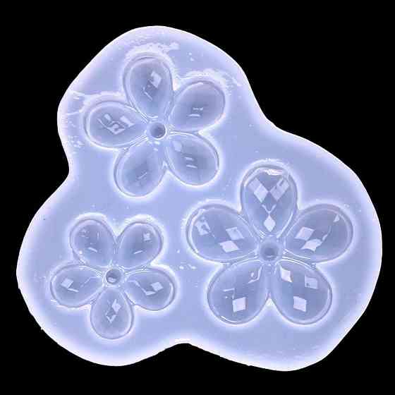 Молд из силикона Цветочки 75 на 68 мм серый Киев