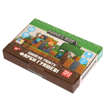 Гуашевые краски Yes Minecraft 24 кольорів по 20 мл (230409) Винница - изображение 1