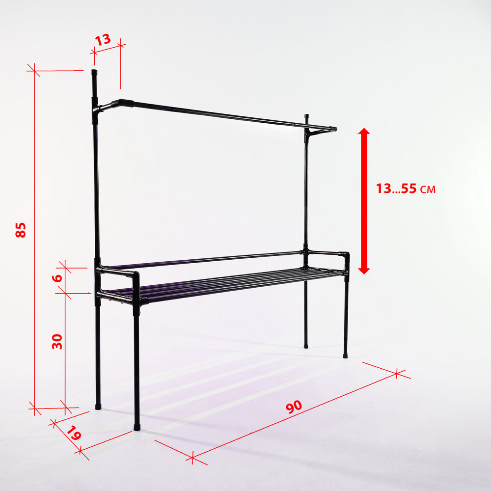 Підставка для квітів на вікно Lucia Plus з універсальним тримачем для фітоламп Бориспіль - фото 4