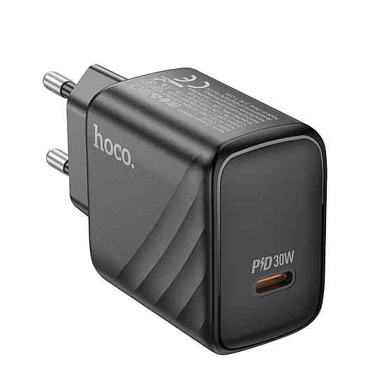 Мережевий зарядний пристрій HOCO CS22A Value single port PD30W charger Black (6942007609913 ) Київ
