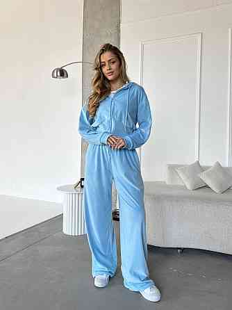 Жіночий повсякденний костюм двійка: кофта і штани велюр Одеса